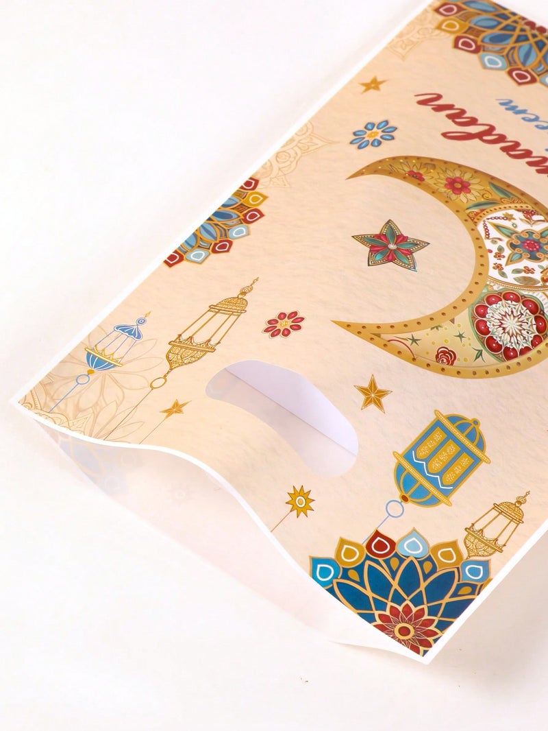 زينه رمضان أكياس توزيعات بعبارة رمضان كريم طقم 25 قطعة بتصاميم هلال وفانوس - Image 4